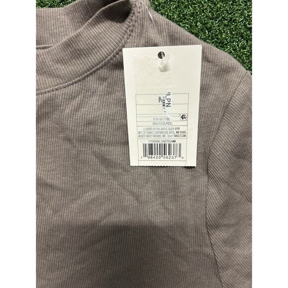 A New Day Womens Ribbed Crew Neck Short Sleeve T Shirt Brown Size M - Picture 5 of 6